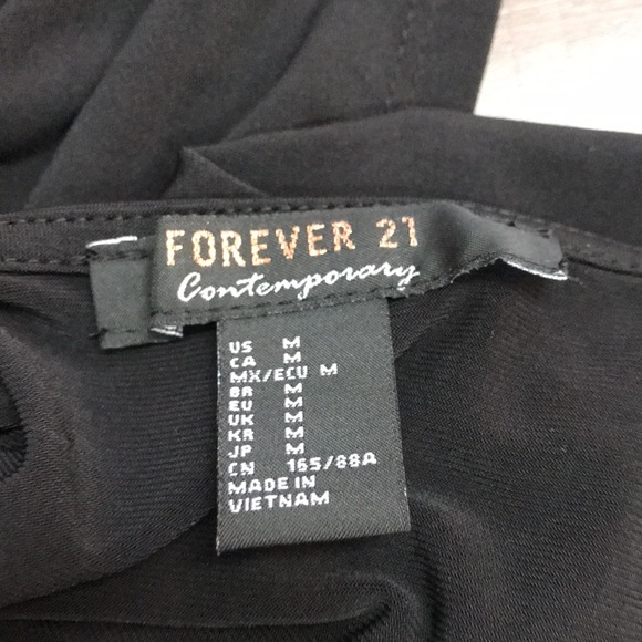 Forever 21 Black Body Con Ruche Dress - Medium - Picture 6 of 6